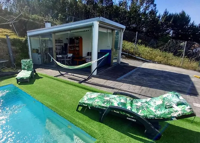 Casa Rocha Velha Con Terraza Y Piscina Particular סנטיאגו דה קומפוסטלה
