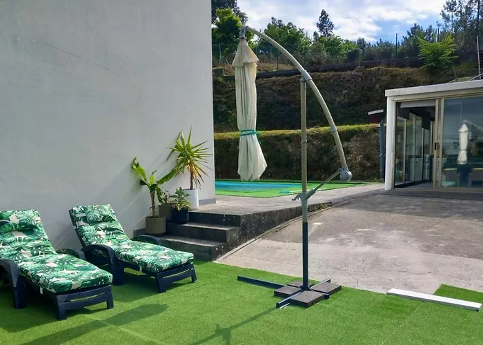 Casa Rocha Velha Con Terraza Y Piscina Particular * Santiago de Compostela