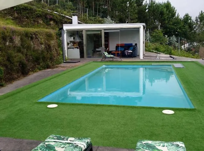 Casa Rocha Velha Con Terraza Y Piscina Particular דירה סנטיאגו דה קומפוסטלה