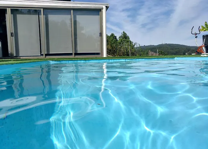 Casa Rocha Velha Con Terraza Y Piscina Particular דירה סנטיאגו דה קומפוסטלה